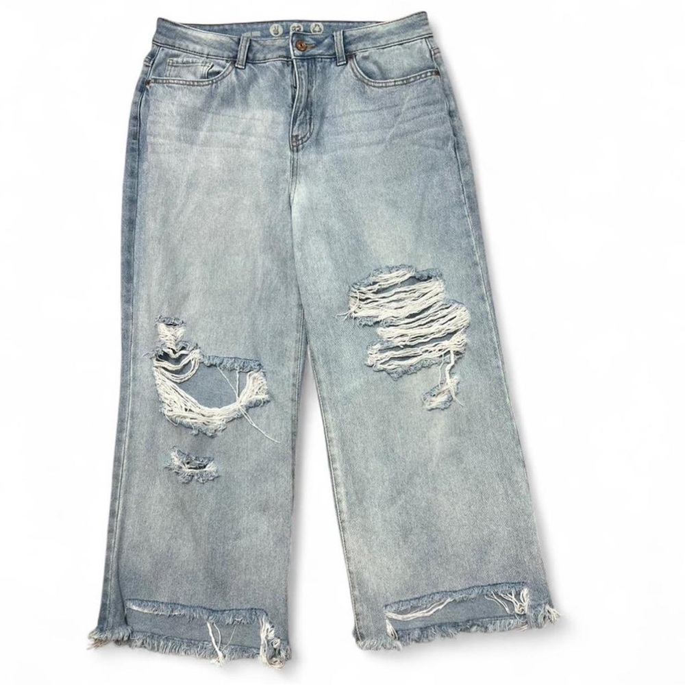 BY REWASH Light Blue Distressed Jeans 11/30